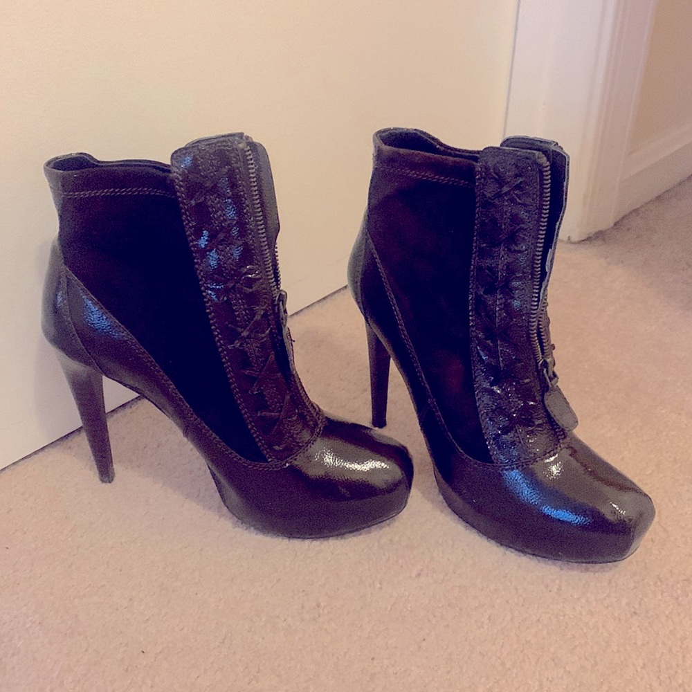 Promiscuous Chocolate high heels booties